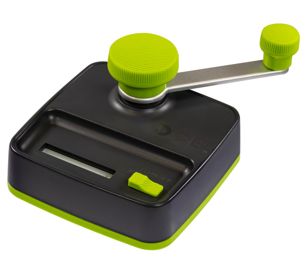 OCB Easy Slide Table Injector, komfortabler Hebelstopfer für Zigaretten, rutschfest, verstellbar, schwarz-grün