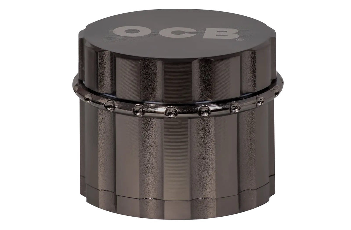 OCB Alu Grinder 50mm geöffnet, hochwertiger Aluminium Grinder zum Mahlen von Tabak und Kräutern