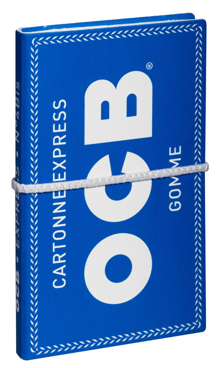 OCB Gomme Cartonne Express No. 4 Blau Blättchen, 100 Blatt Packung, klassisches Drehpapier