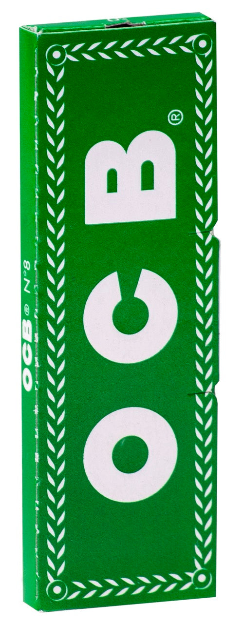 OCB Green Single Blättchen – 50 Blatt nachhaltiges Drehpapier mit geschnittenen Ecken