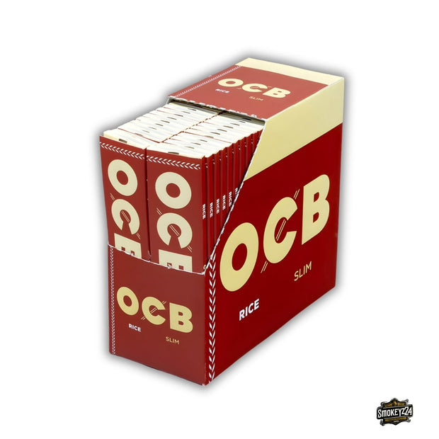 OCB Rice Long Slim Blättchen Sparpaket im Karton mit 50 Heften