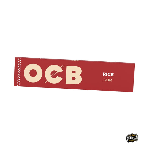 OCB Rice Long Slim Blättchen Einzelheft mit 32 Blatt aus ungebleichtem Reispapier