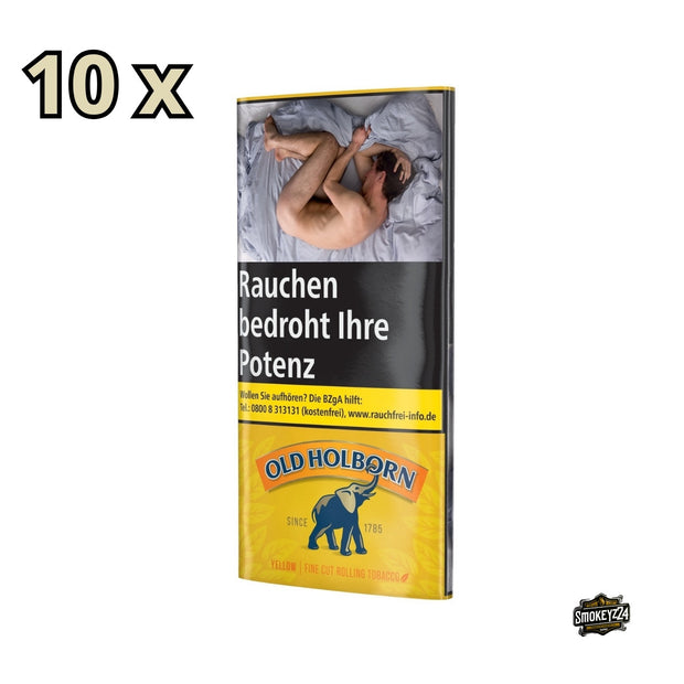 Old Holborn Yellow Drehtabak Gebinde – 10x30g Pouches. Mild, feinwürzig & aus besten Virginiatabaken. Perfekt für Viel-Dreher, jetzt online kaufen!