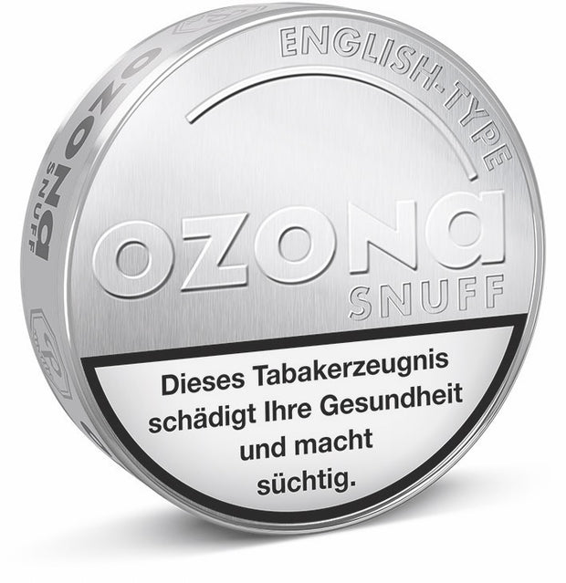Ozona English Type Snuff – klassischer Menthol-Schnupftabak in der 6g Dose. Frisch, kräftig, ideal für unterwegs.