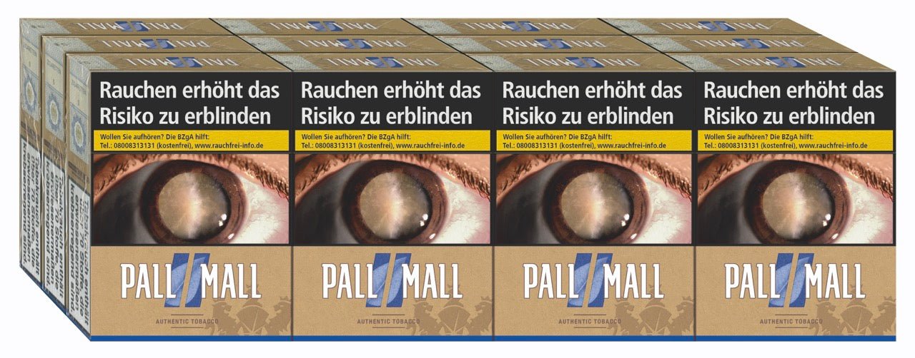 Pall Mall Authentic Blue Zigaretten XXL - Stange 12x22 Stück - Smokeyz24