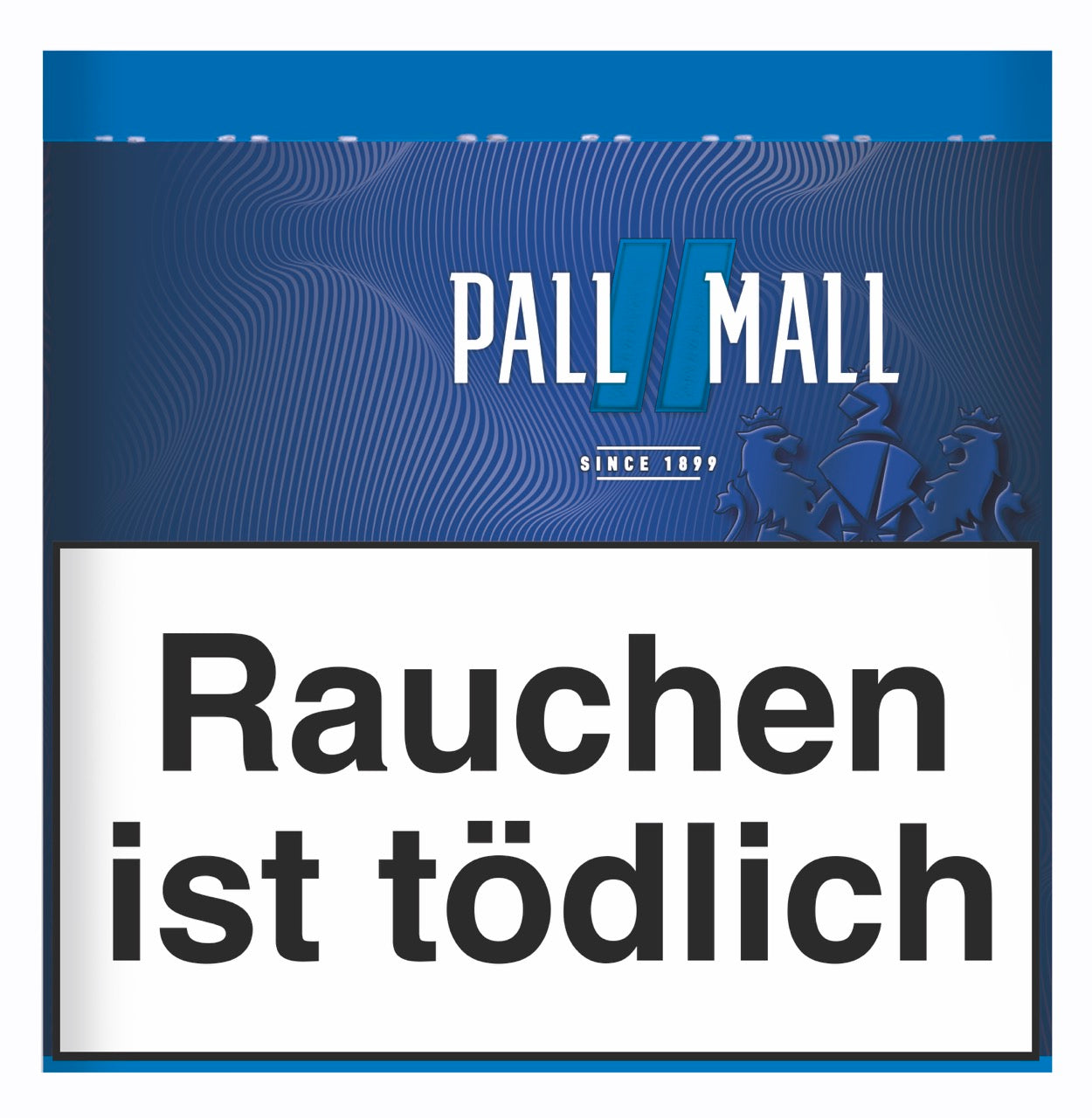 Pall Mall Blue Volumentabak 38g Dose frontal – sanfter Stopftabak in wiederverschließbarer Verpackung