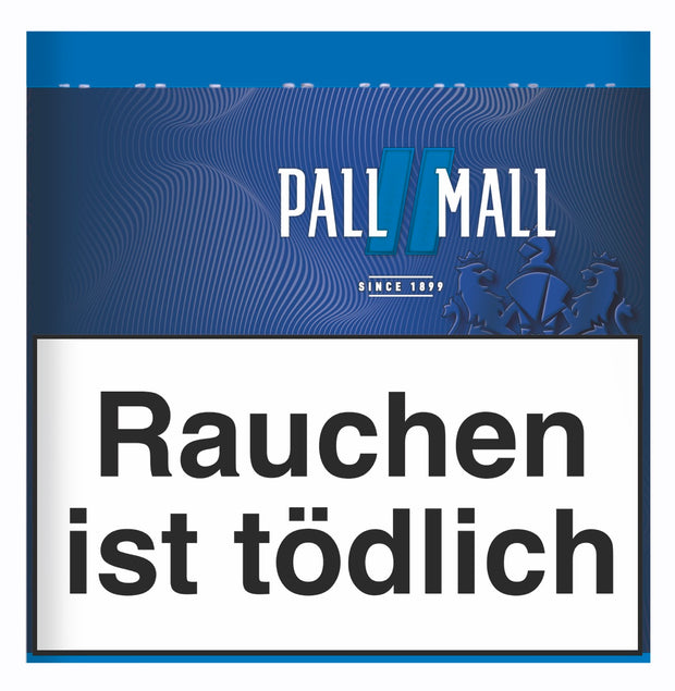 Pall Mall Blue Volumentabak 38g Dose frontal – sanfter Stopftabak in wiederverschließbarer Verpackung