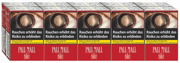 Pall Mall ohne Filter Red Zigaretten Rot - Stange 10x20 Stück - Smokeyz24