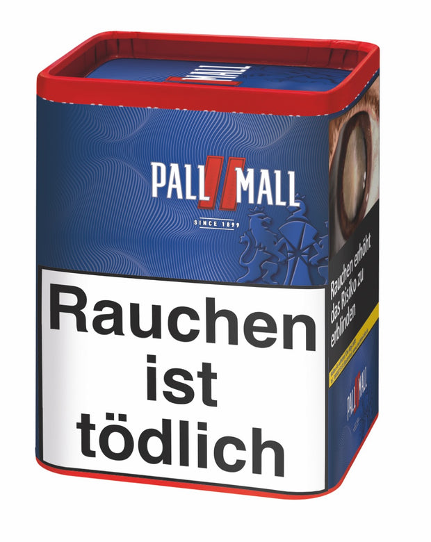 Pall Mall Red Stopftabak 71g Dose stehend – kräftiger Zigarettentabak im praktischen Vorratsformat