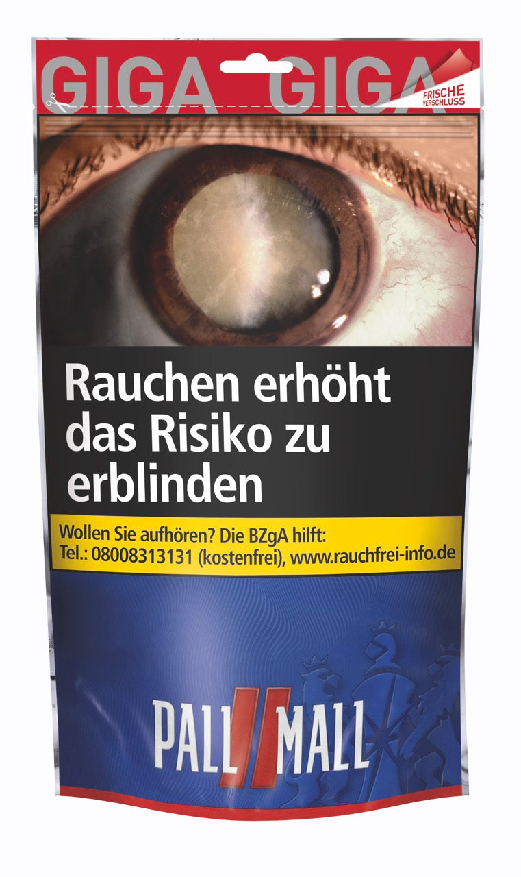Pall Mall Red Stopftabak 95g Giga Beutel – kräftiger Volumentabak in wiederverschließbarer Verpackung