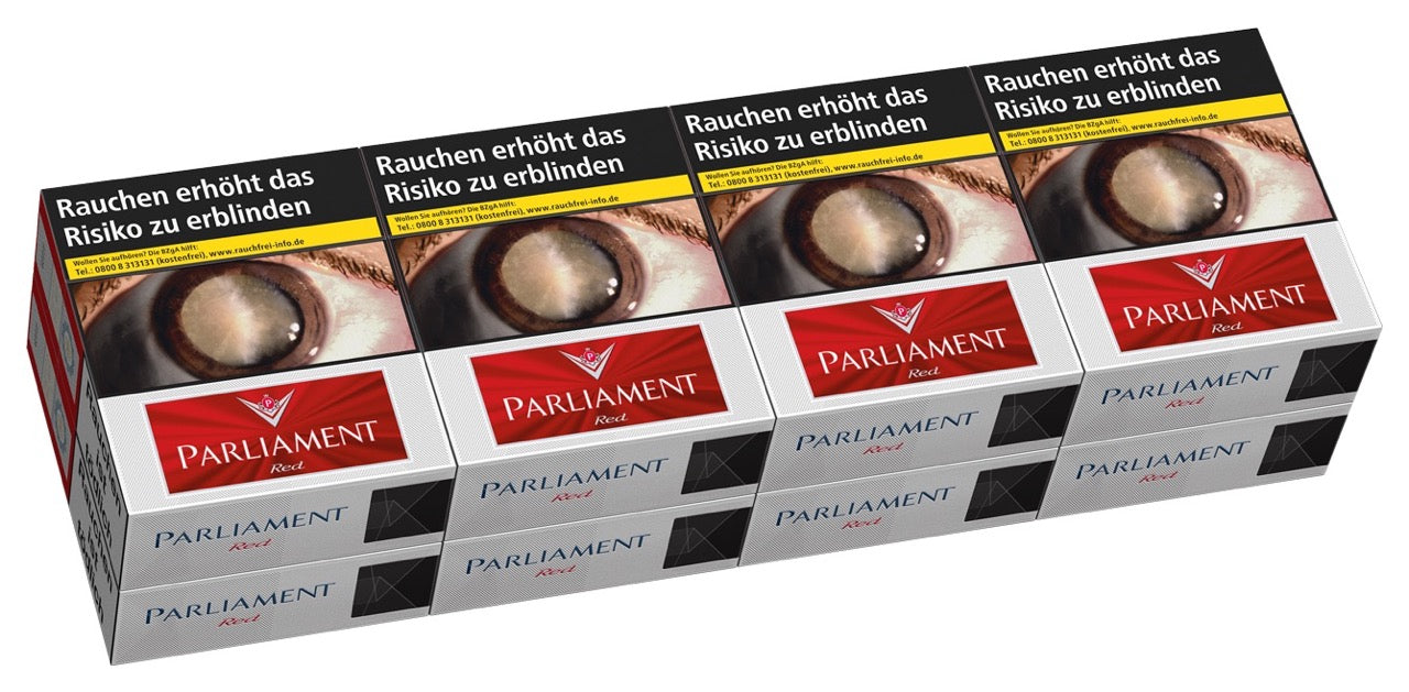 Parliament Red Zigaretten – 3XL-Stange mit 8x31 Stück im klassischen Design