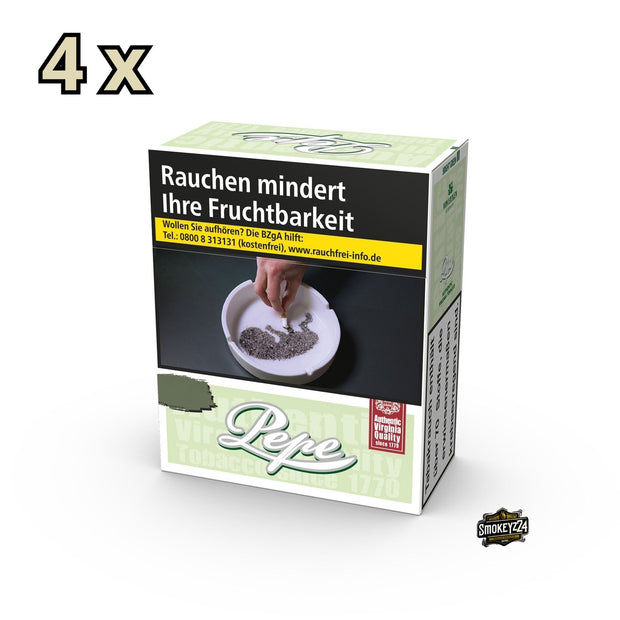 Pepe Bright Green Zigaretten Stange 4x40 Stück – milde Virginia-Zigaretten ohne Zusatzstoffe im Vorratspack