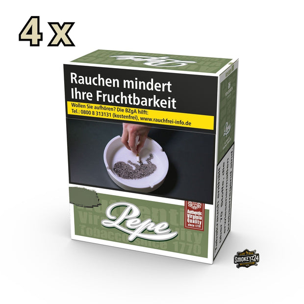 Pepe Rich Green Zigaretten Stange 4x40 Stück – starke Virginia-Zigaretten ohne Zusatzstoffe im Vorratsformat