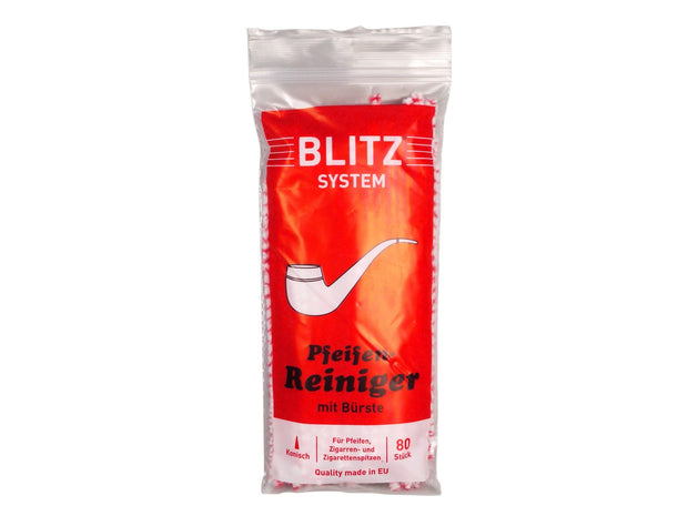 Blitz System Pfeifenreiniger 80er Packung, rot-weiß, konische Bürste für Pfeifenreinigung, original Markenprodukt