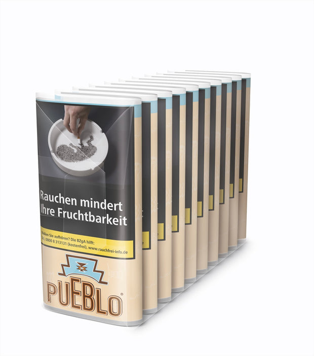 Pueblo Classic Drehtabak 10x30g Gebinde – naturbelassener Virginia-Drehtabak im Vorteilspack ohne Zusatzstoffe