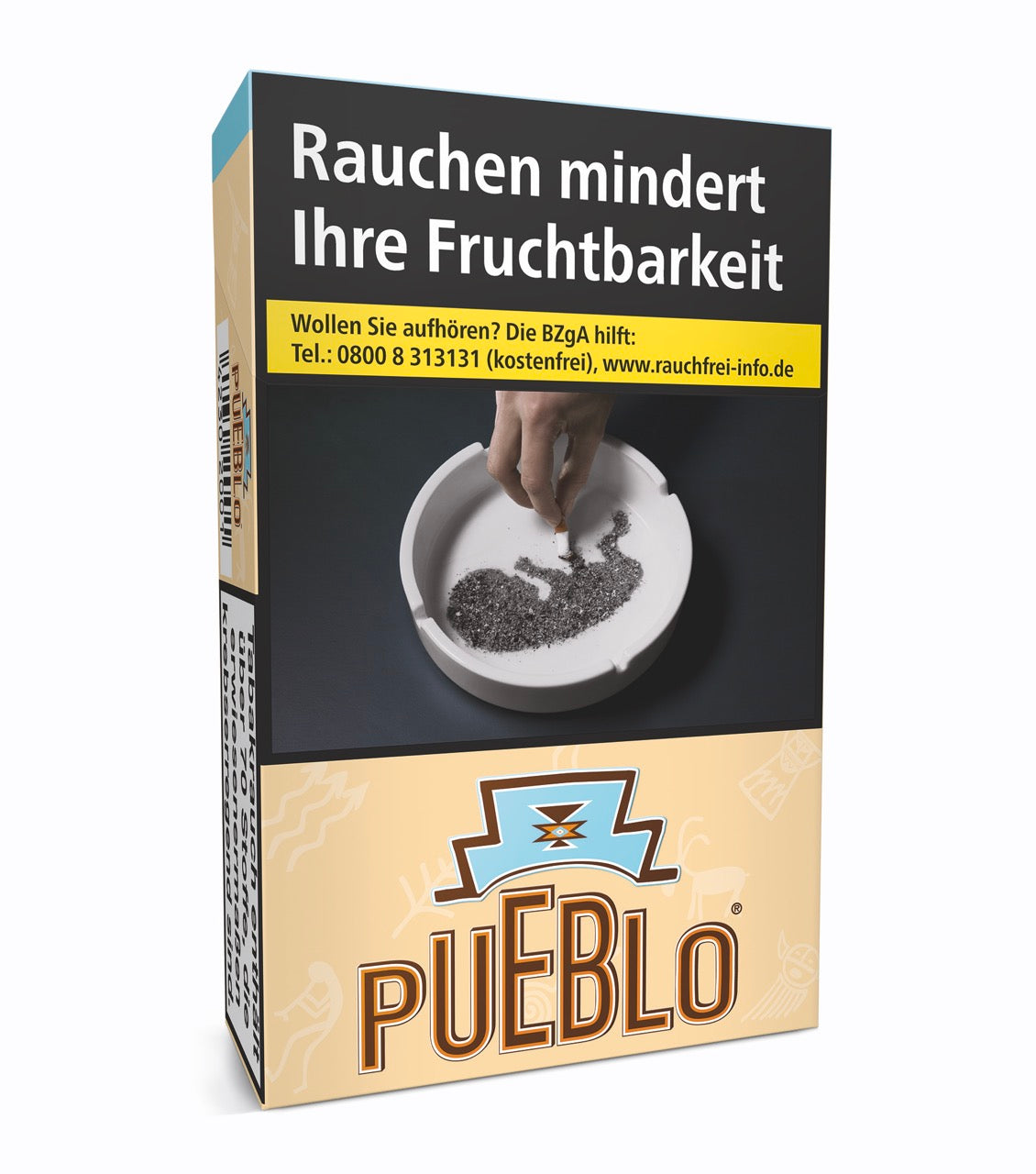 Pueblo Classic Zigaretten 10x20 Stück – Schachtel einzeln rechts geneigt