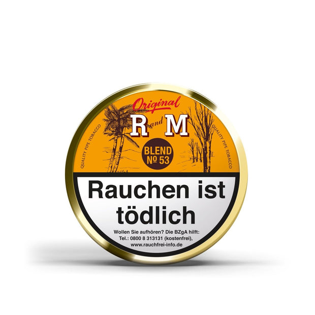 R & M Pfeifentabak 100g Dose – klassischer Virginia-Blend, veredelt mit Rum und Ahornsirup, mild und ausgewogen
