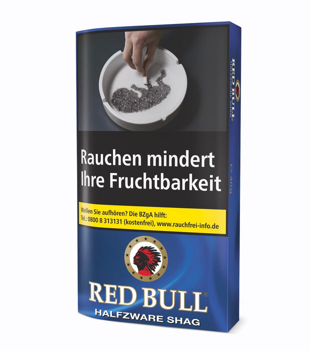 Red Bull Halfzware Shag 40g Pouch – klassischer mittelbrauner Drehtabak mit würziger Halfzware-Mischung