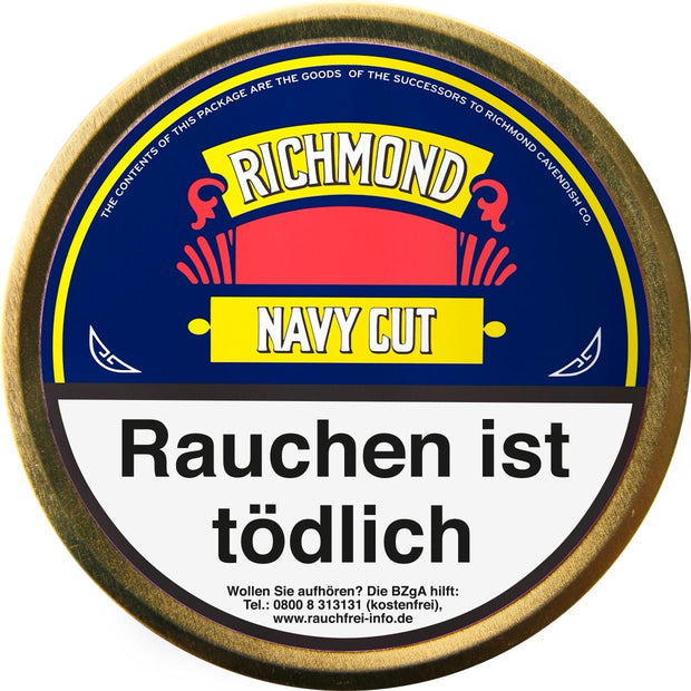 Richmond Navy Cut Flake 50g Dose – klassischer Virginia Flake Pfeifentabak, mild-aromatisch, fruchtig, Scandinavian Tobacco Group