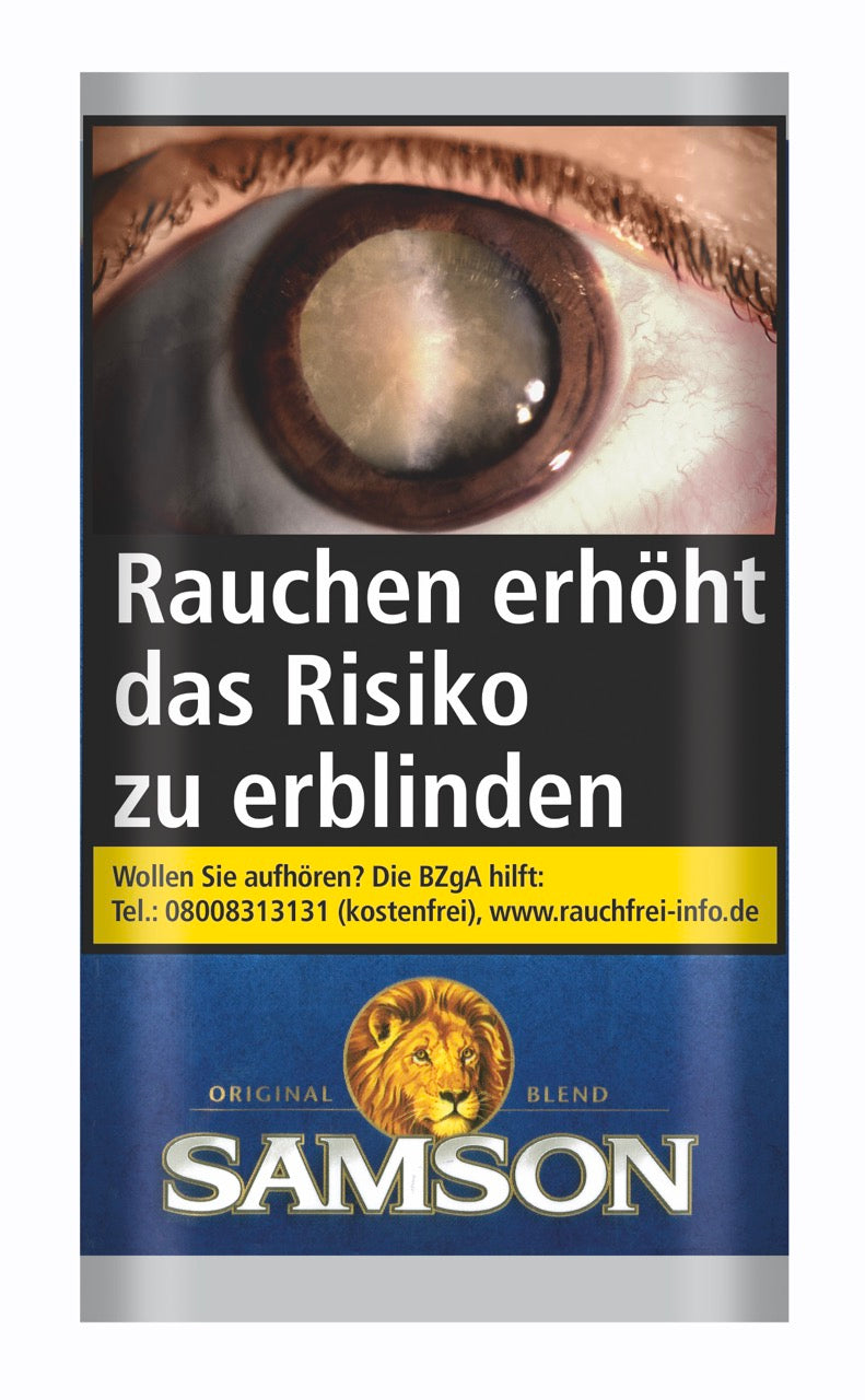 Samson Original Blend Drehtabak 30g Pouch Feinschnitt Halfzware Tabak in wiederverschließbarem Pouch
