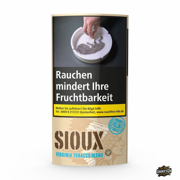 Sioux Original Blue Drehtabak 30g Pouch – zusatzstofffrei, naturbelassener Virginia Feinschnitt