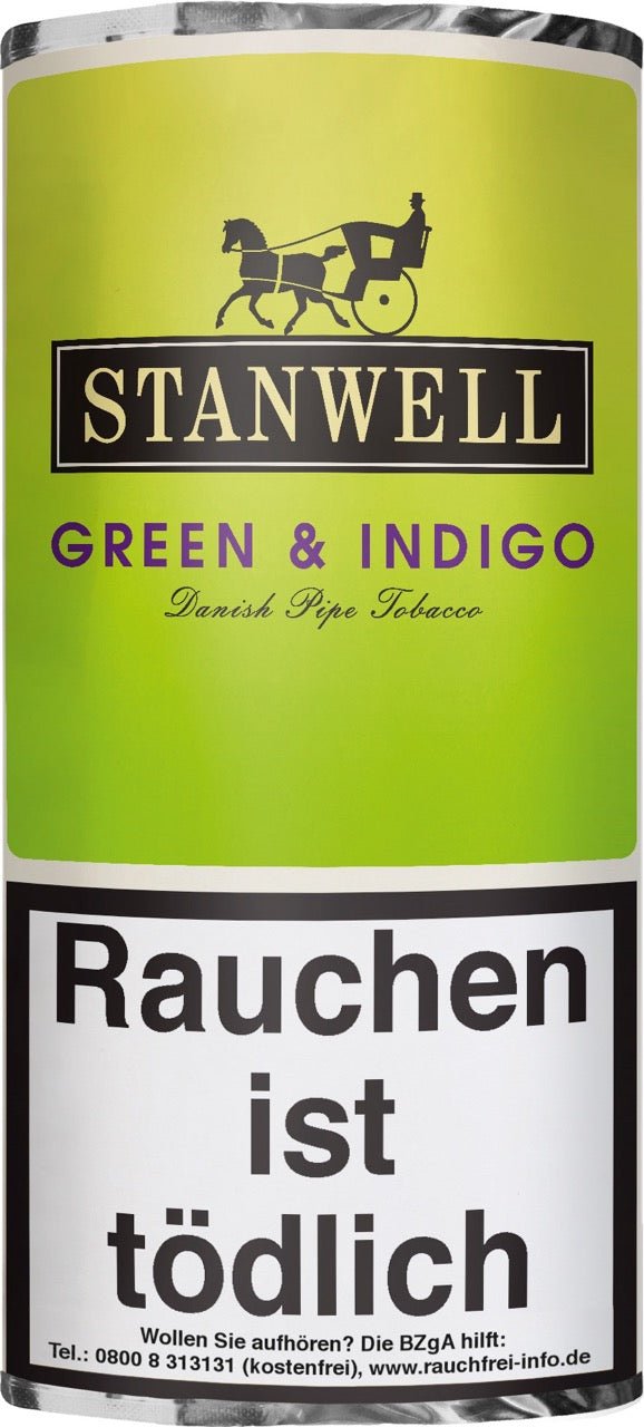 Stanwell Green & Indigo Pfeifentabak 40g Pouch – fruchtige Mischung mit Apfel- und Johannisbeeraroma, mild & aromatisch