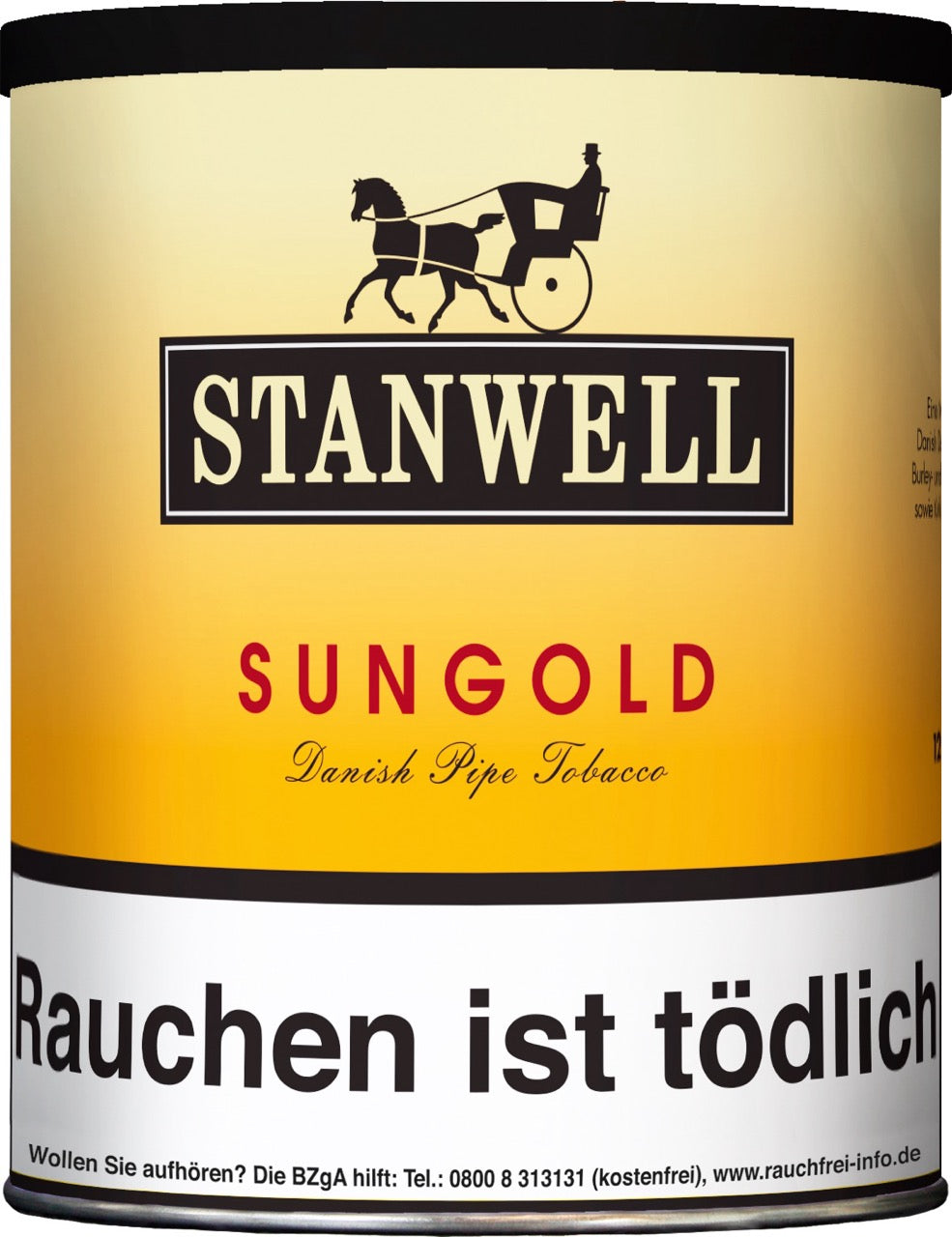 Stanwell Sungold Pfeifentabak 125g Dose – milder Tabak mit Vanille-Aroma, fruchtig und cremig, praktischer Vorrat für Genießer
