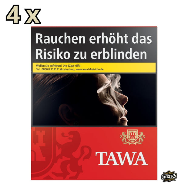 4x Tawa Red 5XL Zigaretten Schachteln frontal