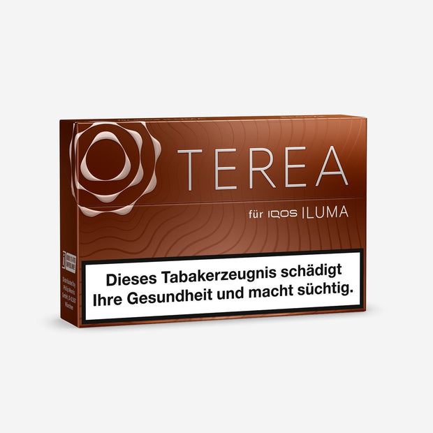 TEREA Bronze – geschlossene Verpackung leicht seitlich mit Branding
