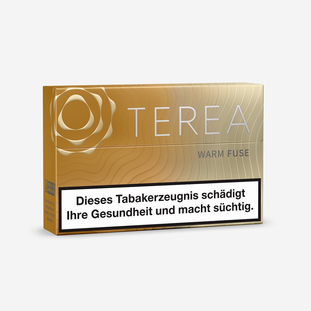TEREA Warm Fuse – geschlossene Packung leicht seitlich mit charaktervollem Design