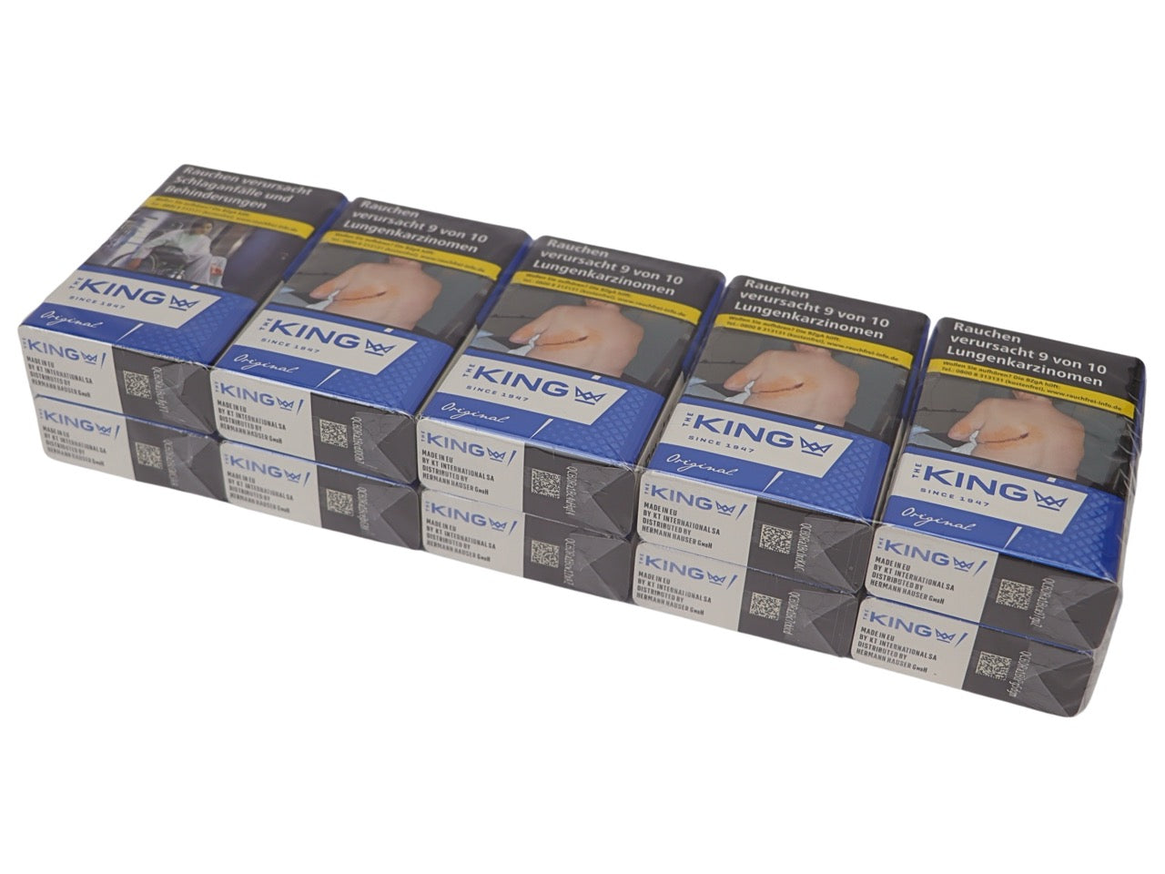 Stange The King Blue Zigaretten 10x20 Stück, King Size, milder American Blend, Vorratspackung, blau