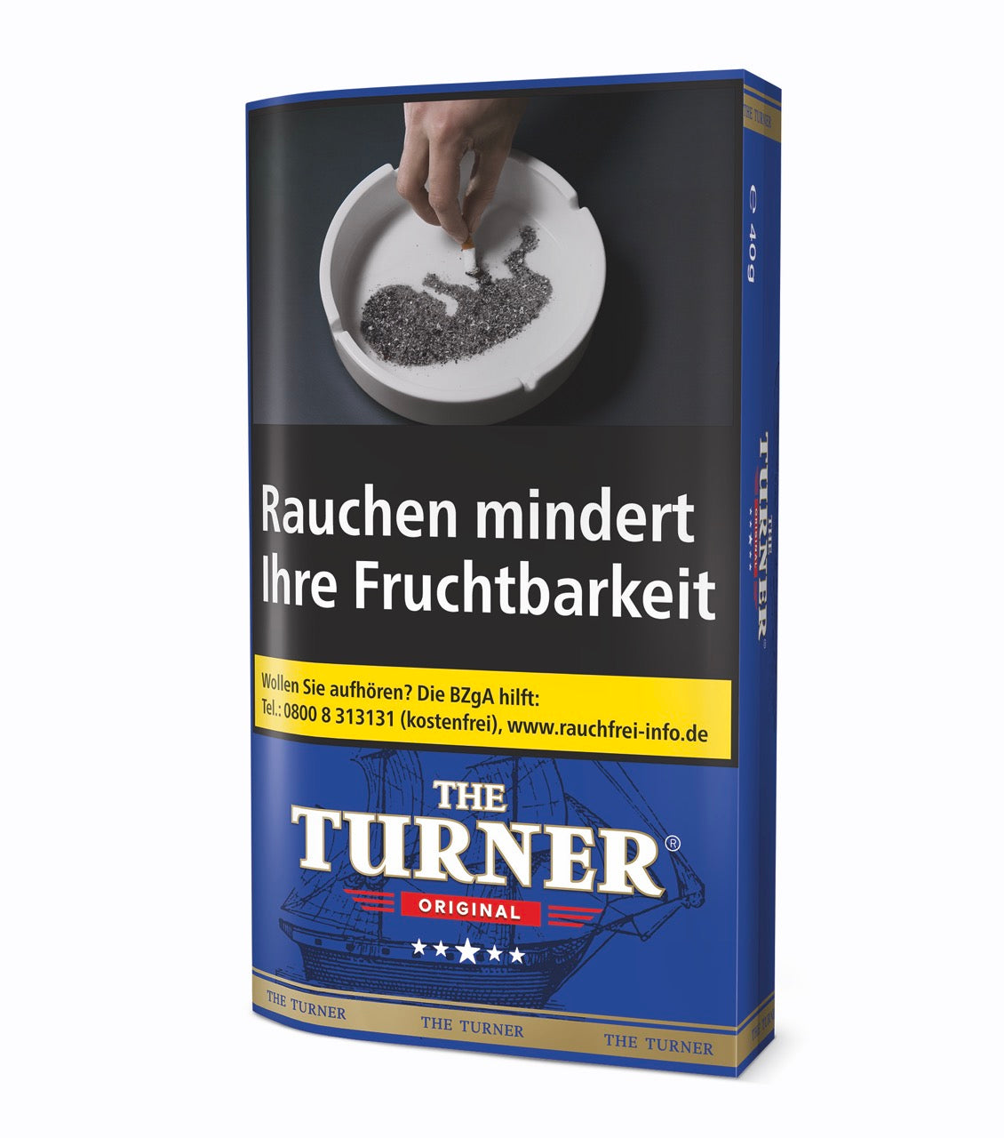 The Turner Original Drehtabak 40g Pouch – Mittelbrauner Feinschnitt mit Virginia- und Kentucky-Tabaken, ideal zum Selbstdrehen