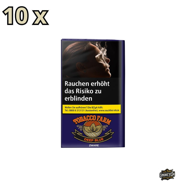 Tobacco Farm Deep Blue Zware Drehtabak - 10x50g Pouches - Smokeyz24