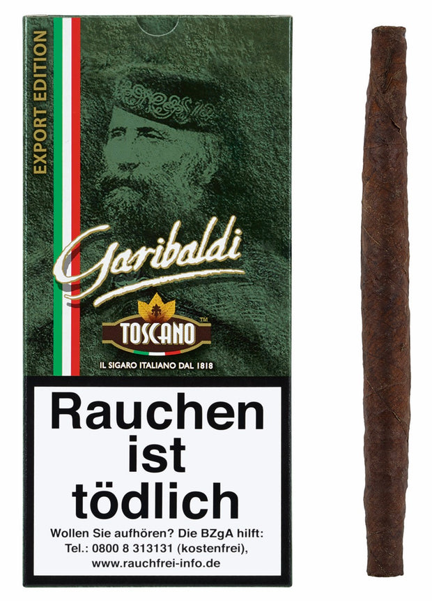 Toscano Garibaldi Zigarren 5er Pack – italienische milde Zigarren mit feinen Röstaromen