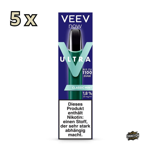 VEEV NOW ULTRA Classic Mint 5er Sparpaket – Verpackung von vorn