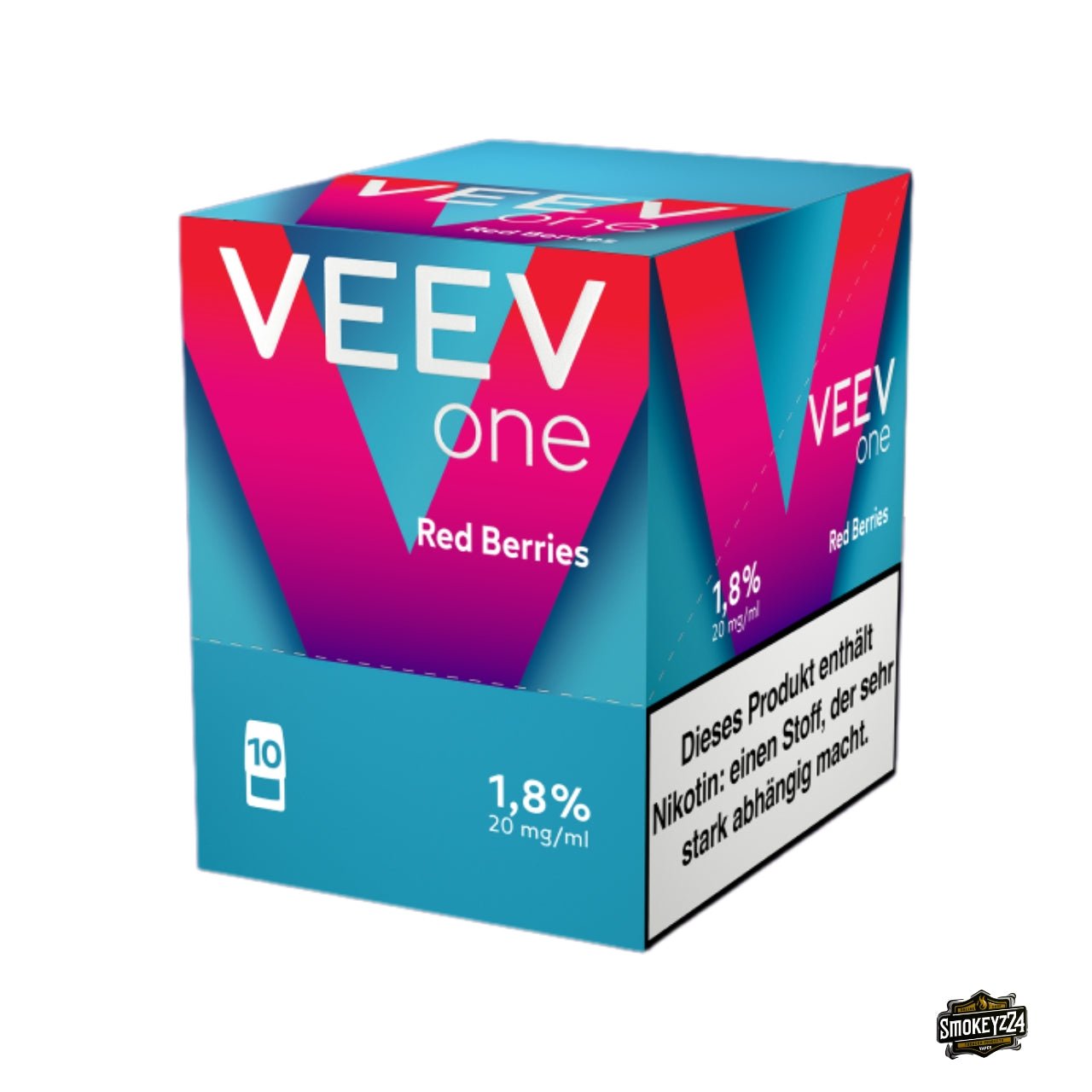 VEEV ONE Pods Red Berries – 5×2 Sparpaket: Karton mit fünf Packungen (insgesamt 10 Pods)