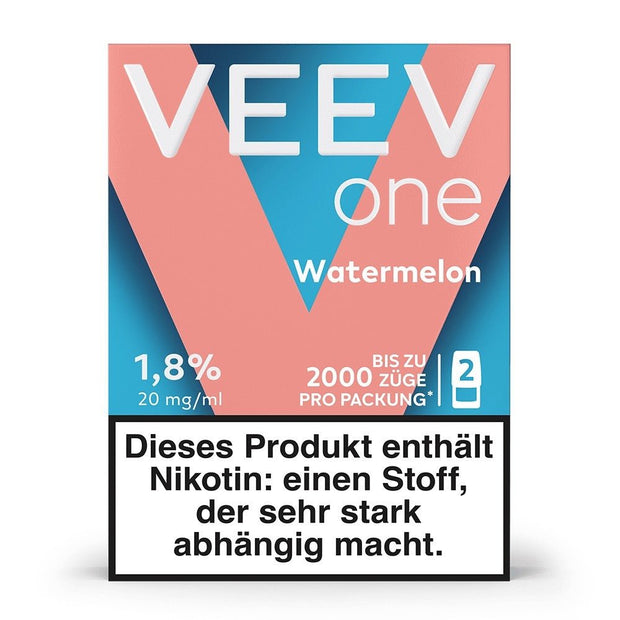VEEV ONE Pods Watermelon – Vorderseite der Verpackung mit Wassermelonenmotiv