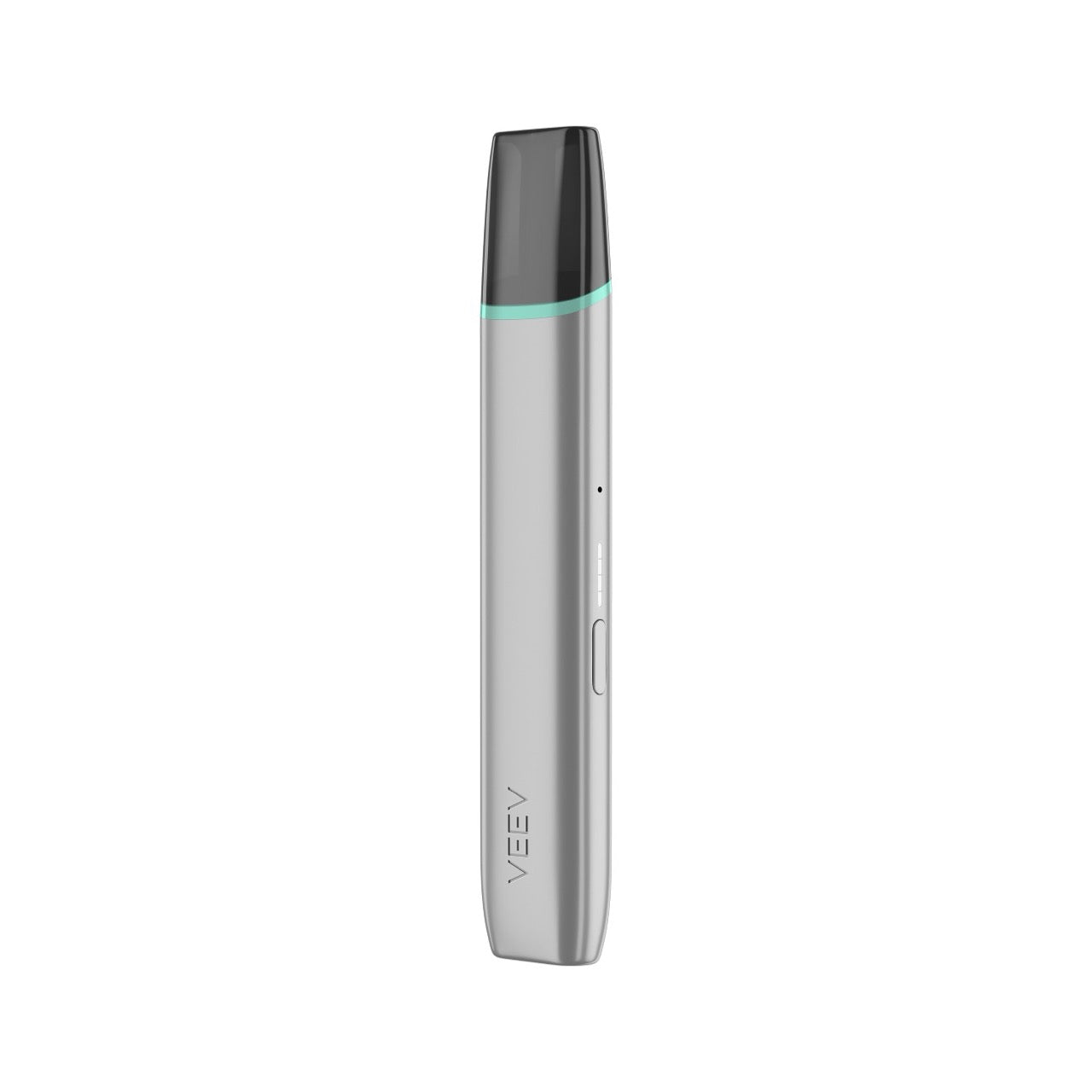 VEEV ONE Gerät Silky Grey seitliche Ansicht – schlankes Vape-Device in Premium-Qualität