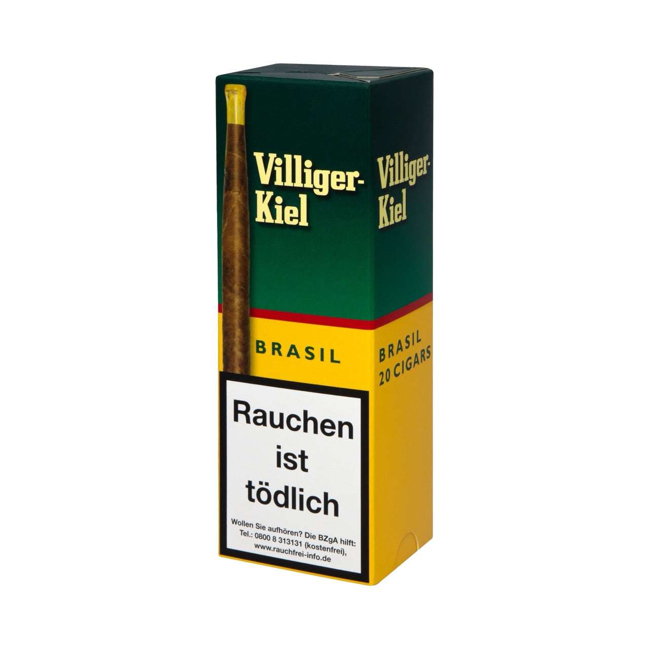 Villiger Kiel Brasil – Packung seitlich mit klassischem Mundstück-Design