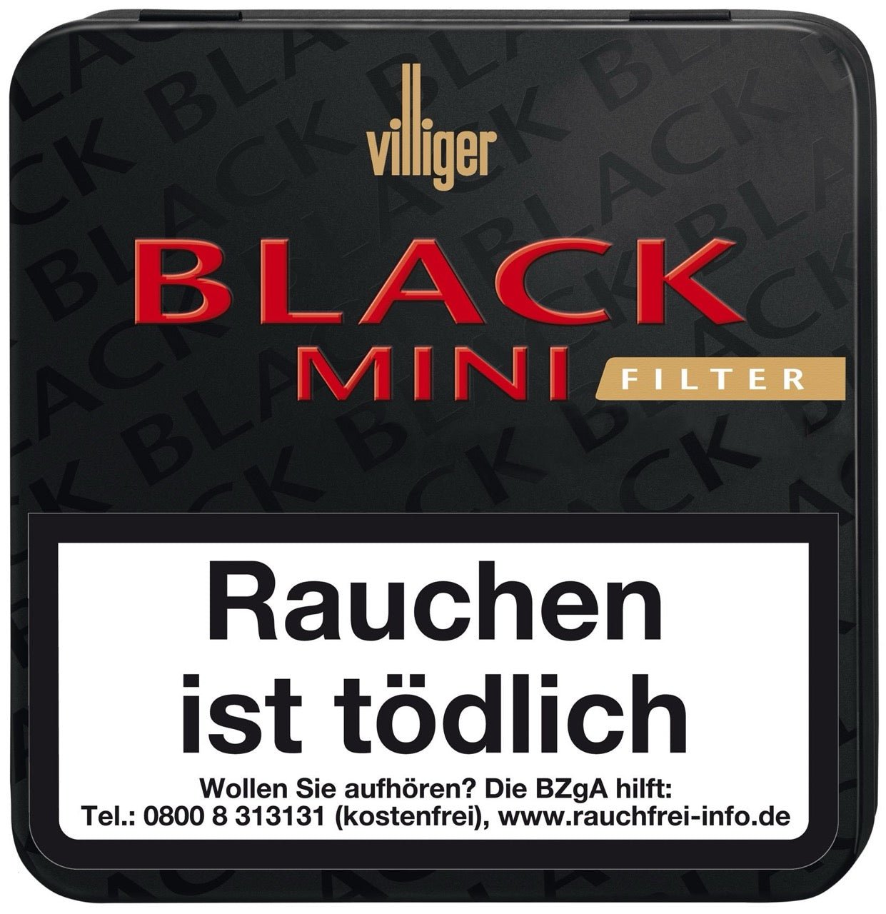 Villiger Black Mini Cigarillos 20er Packung, Schachtel frontal