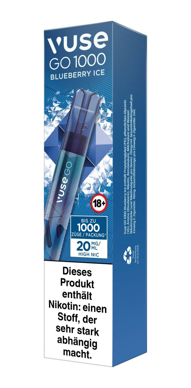 Vuse Go 1000 Blueberry Ice - Vape 20mg - Smokeyz24