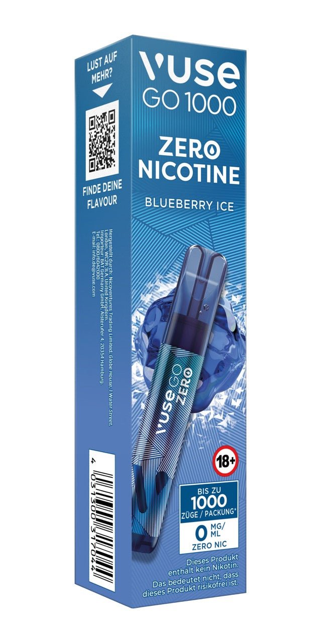 Vuse Go 1000 Blueberry Ice Zero - Vape 0mg - Smokeyz24