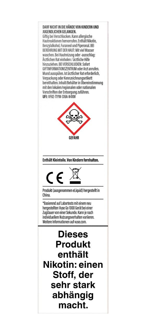 Vuse Go 1000 Creamy Tobacco - Vape 20mg - Smokeyz24