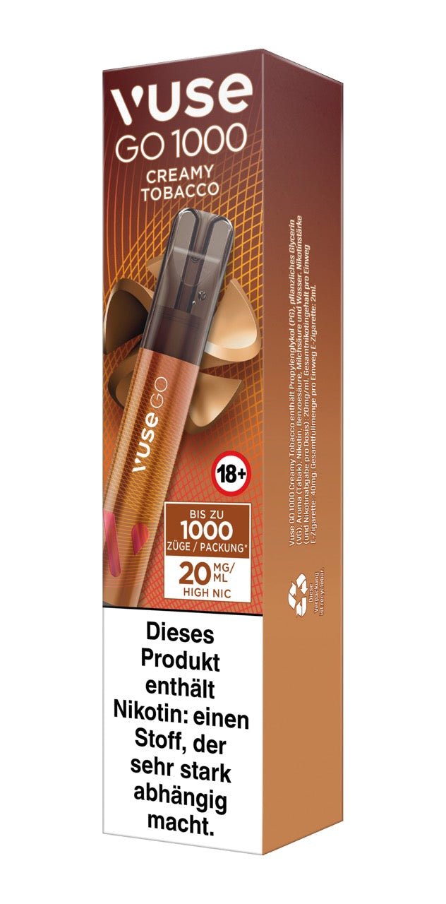 Vuse Go 1000 Creamy Tobacco - Vape 20mg - Smokeyz24