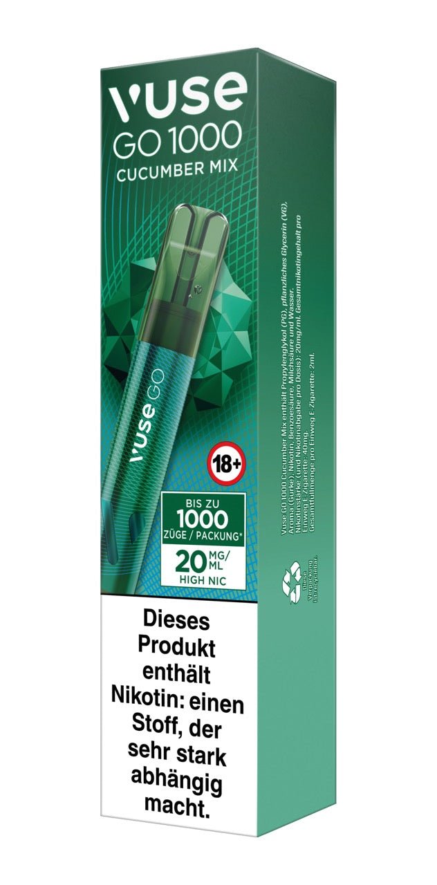 Vuse Go 1000 Cucumber Mix - Vape 20mg - Gurke - Smokeyz24