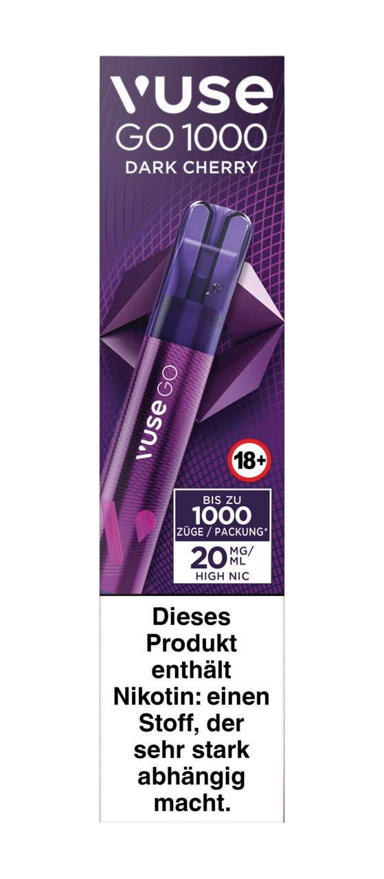 Vuse Go 1000 Dark Cherry - Vape 20mg - Kirsche - Smokeyz24