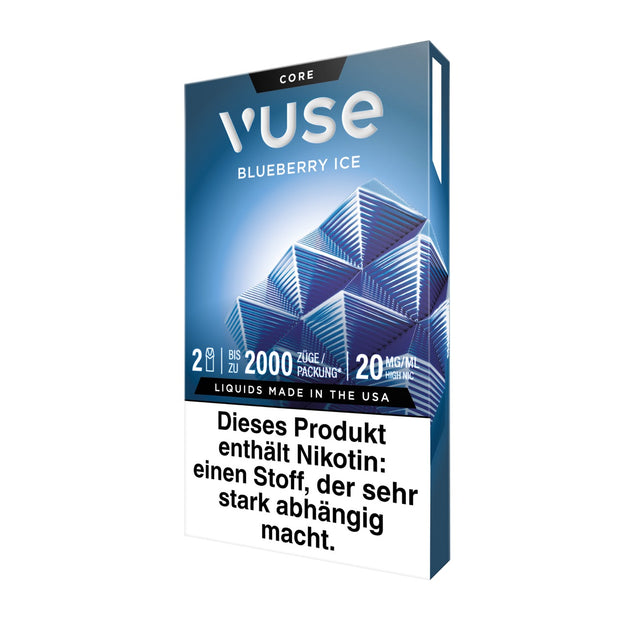 Vuse Pods Blueberry Ice 20mg neues Design 2024, Blaubeere, Packung seitlich links, Smokeyz24.de