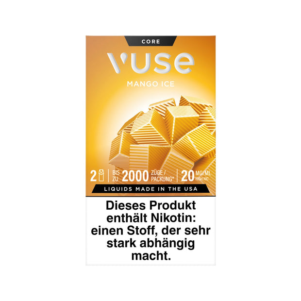 Vuse Pods Mango Ice 20mg neues Design 2024, Mango, 2er Pack, Frontansicht, Smokeyz24.de