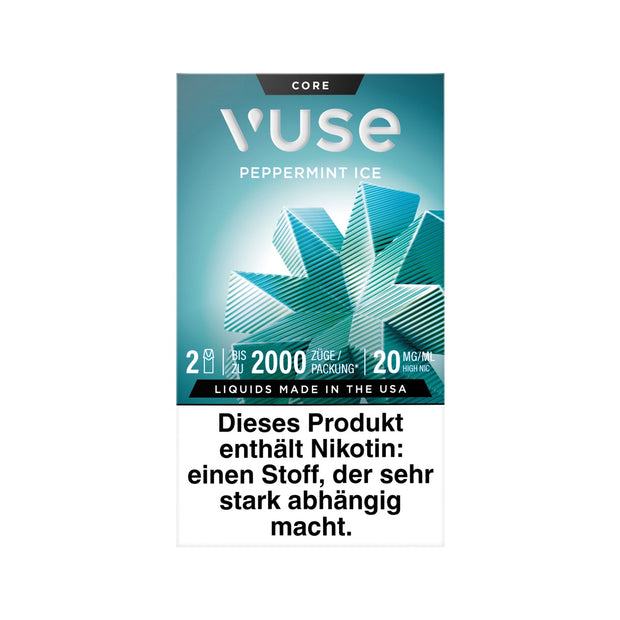 Vuse Pods Peppermint Ice 20mg neues Design 2024, Pfefferminze, 2er Pack, Frontansicht, Smokeyz24.de