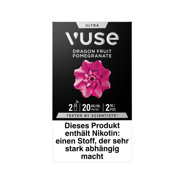 Vuse Ultra Pods Dragon Fruit Pomegranate 20mg 2er Pack Frontansicht